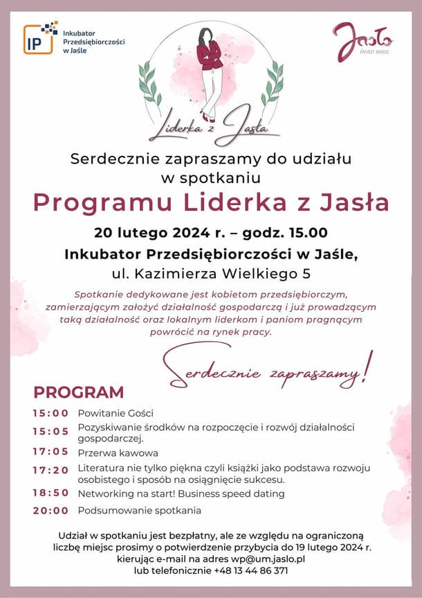 Program Liderka z Jasła - spotkanie dla kobiet przedsiębiorczych