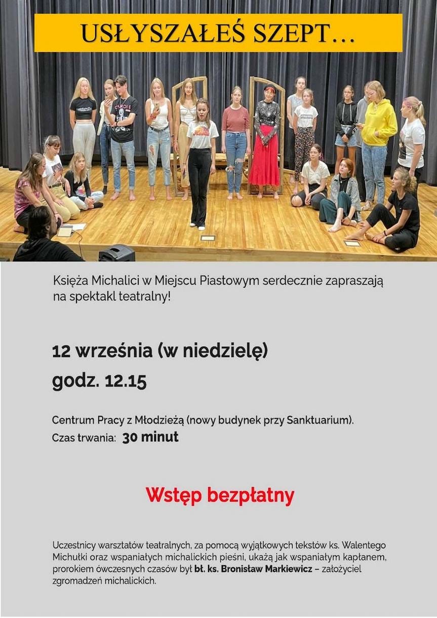 Spektakl teatralny pt. "Usłyszałeś szept"