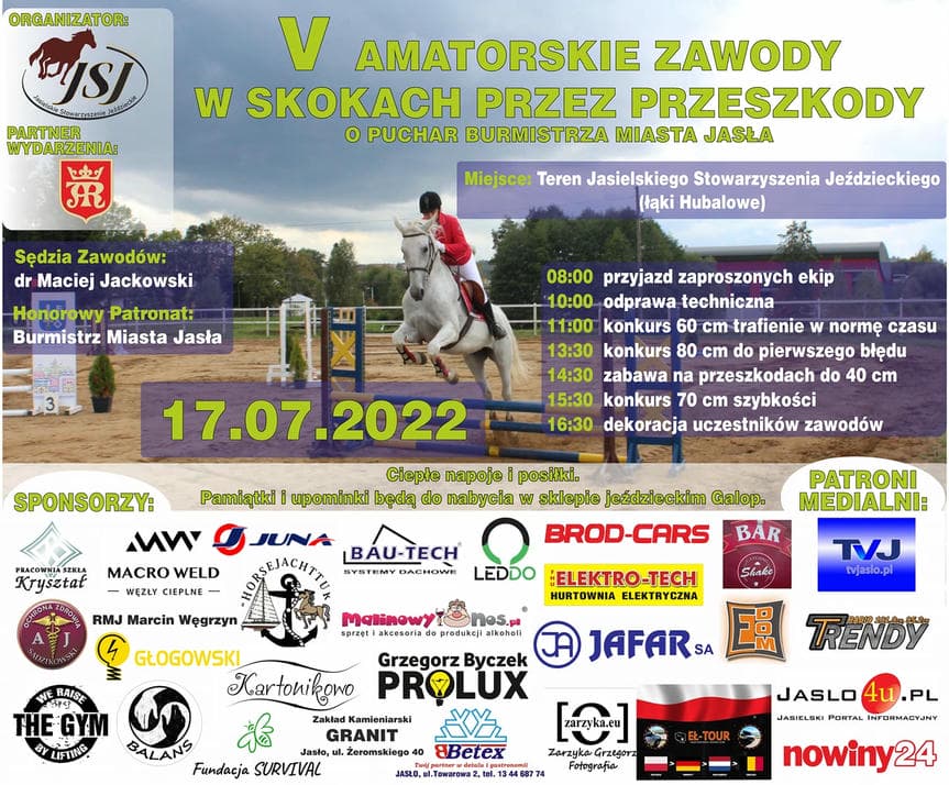 V Amatorskie Zawody w Skokach przez Przeszkody o Puchar Burmistrza Miasta Jasła
