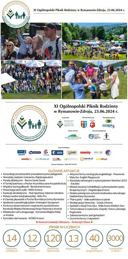 XI Ogólnopolski Piknik Rodzinny w Rymanowie-Zdroju