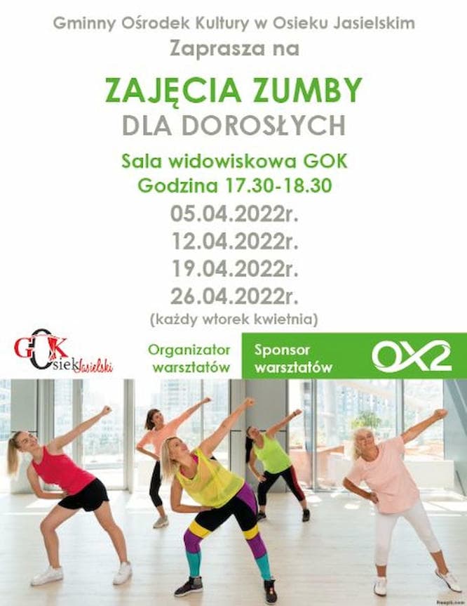 Zajęcia zumby dla dorosłych w Osieku Jasielskim