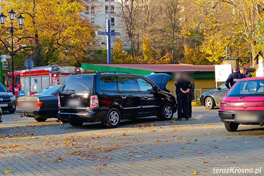 Pożar samochodu w Iwoniczu-Zdroju