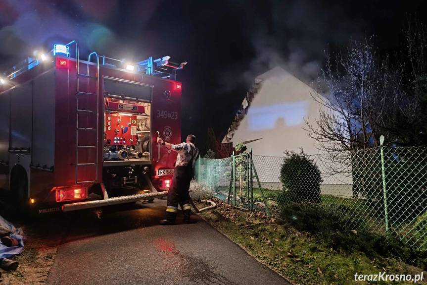Pożar domu w Iwoniczu