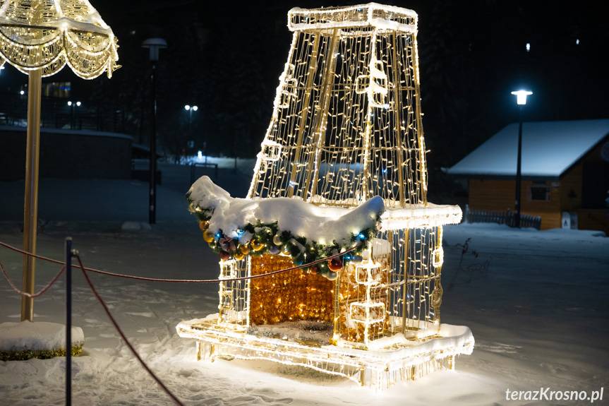 Świąteczne iluminacje rozświetlają Rymanów i Rymanów-Zdrój