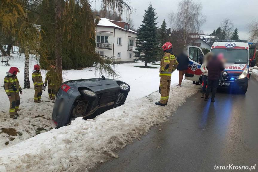 Potok. Citroen w rowie