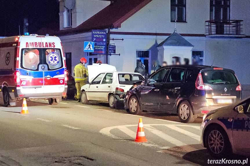 Zderzenie trzech samochodów na Krakowskiej