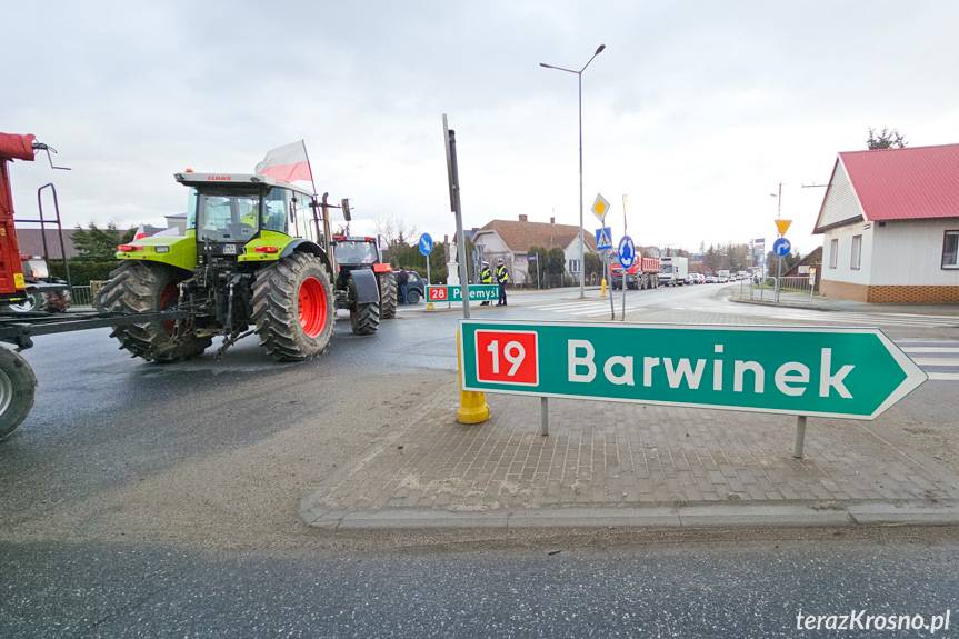 Trwa protest rolników w powiecie krośnieńskim