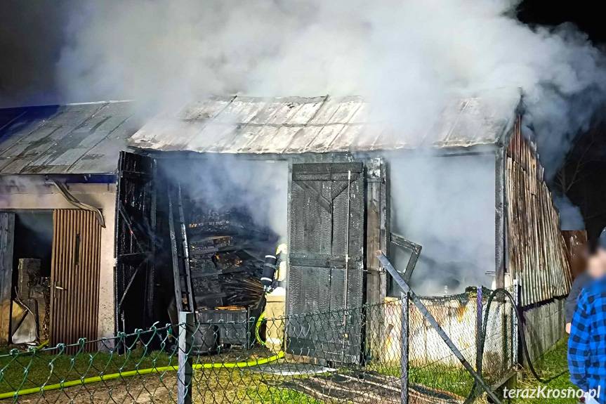 Pożar budynku gospodarczego w Posadzie Górnej