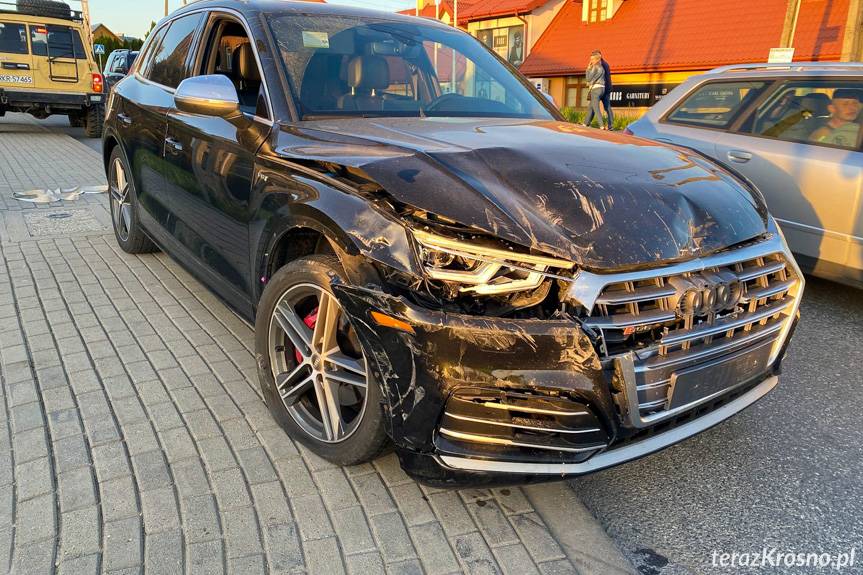 Zderzenie mana z audi w Miejscu Piastowym