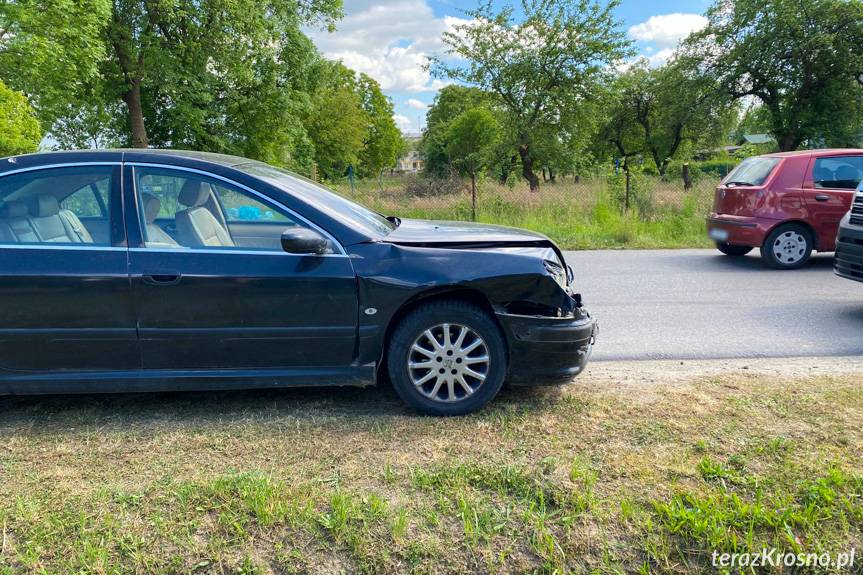 Kolizja peugeotów w Odrzykoniu