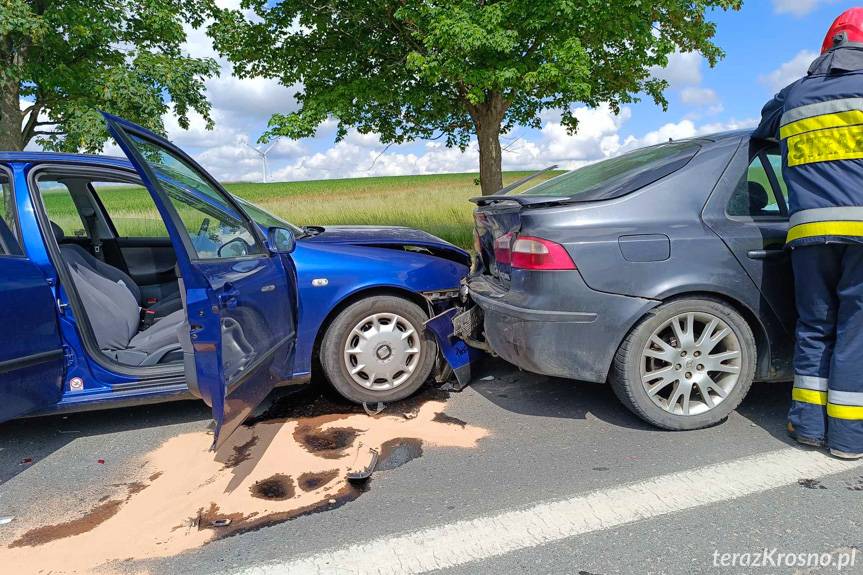 Wypadek na DK28 pomiędzy Iwoniczem a Klimkówką