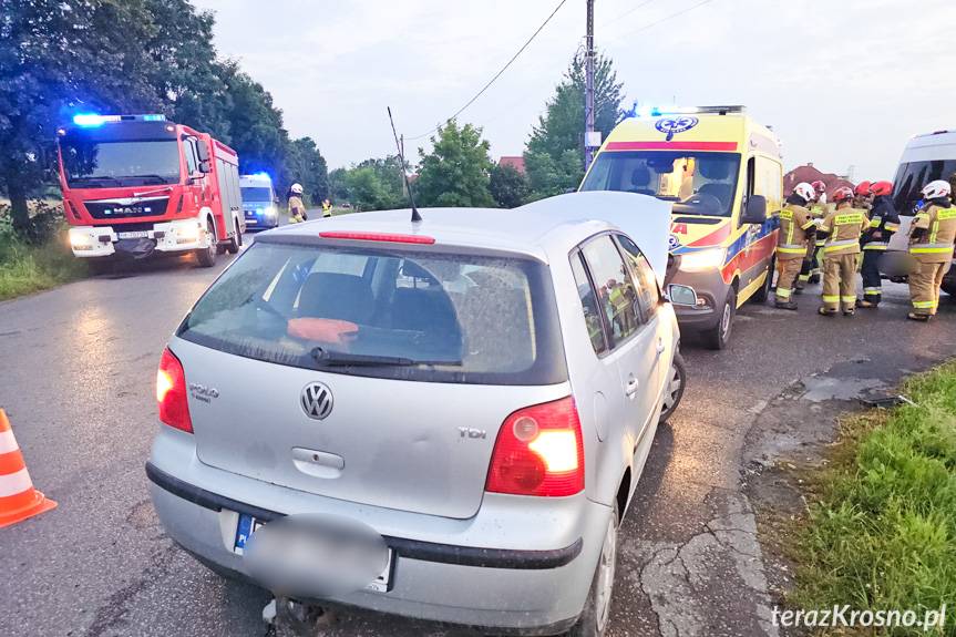 Zderzenie dwóch samochodów w Odrzykoniu