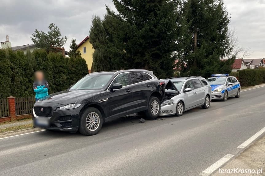 Najechanie na tył, kolizja na DW991