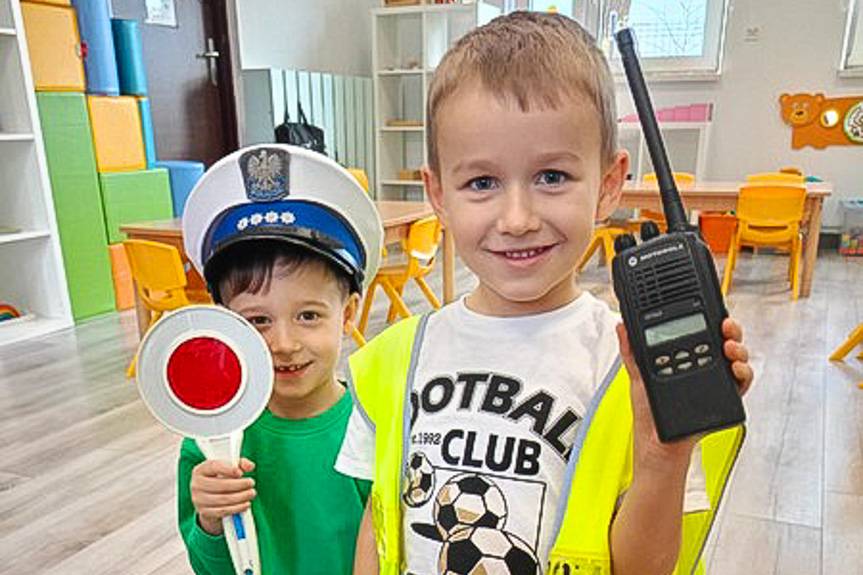 Spotkanie przedszkolaków z policjantami