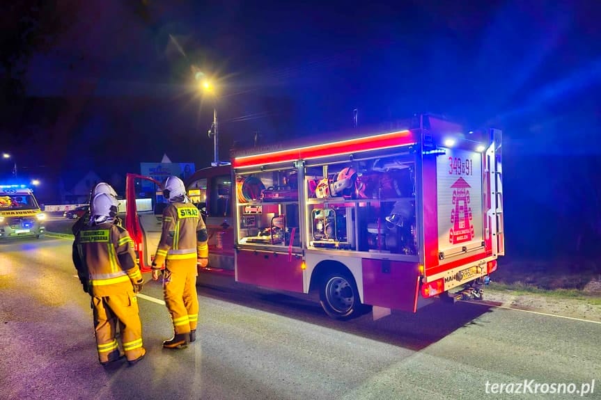 Zderzenie trzech samochodów w Bajdach