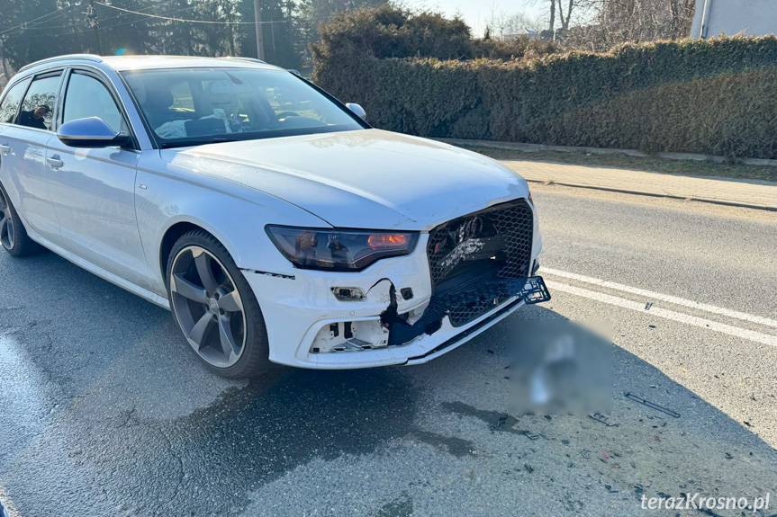 Zderzenie samochodów w Ustrobnej