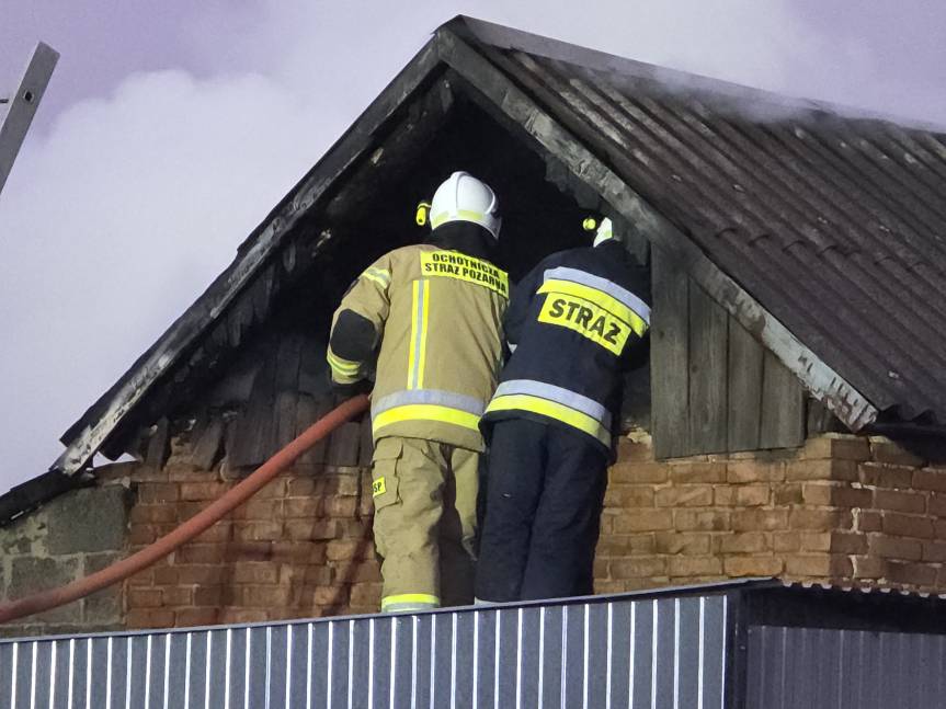 Pożar budynku gospodarczego w Jasionce