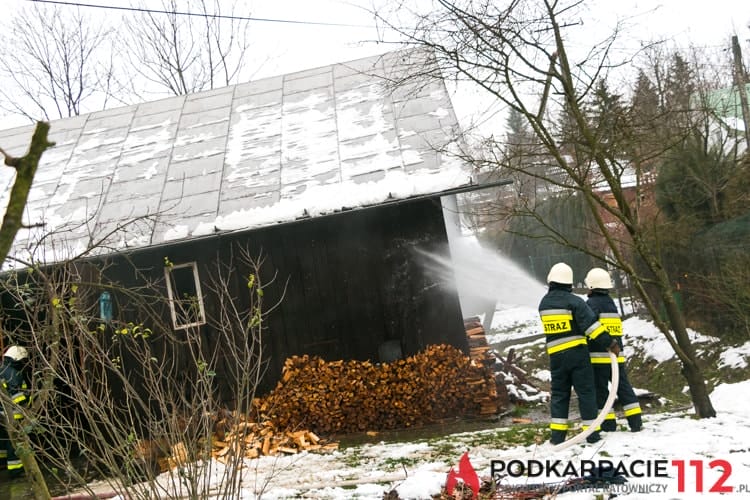 Pożar budynku gospodarczego w Chorkówce