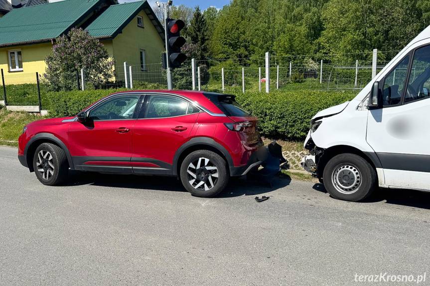 Zderzenie trzech samochodów w Korczynie