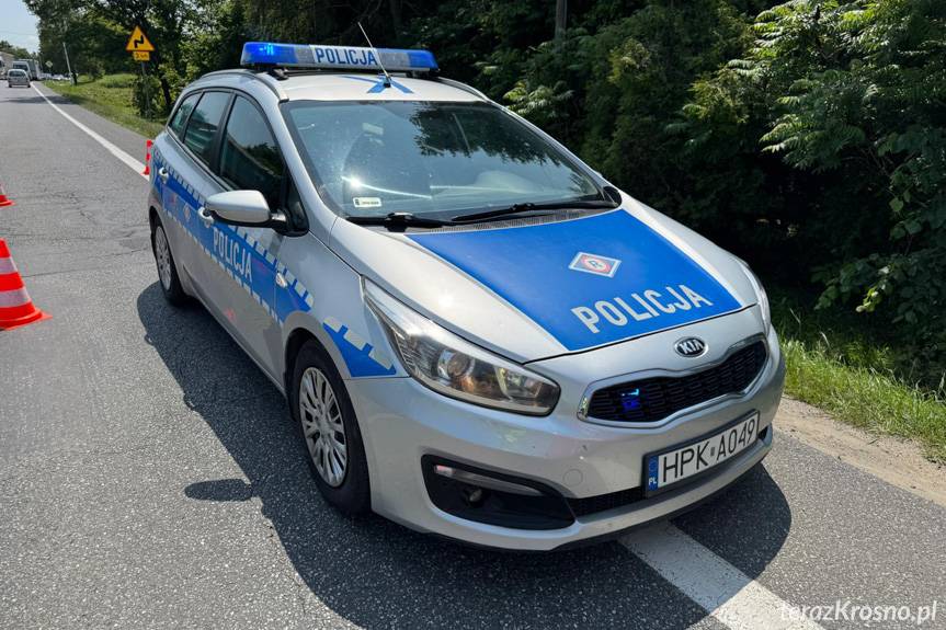 Zderzenie samochodów w Krościenku Wyżnym