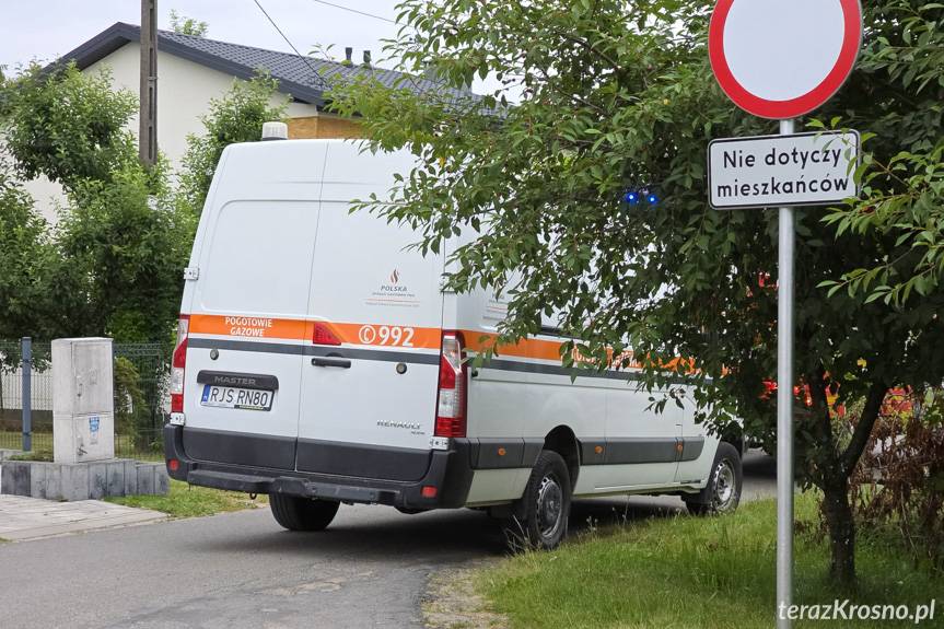 Uszkodzony gazociąg w Krościenku Wyżnym