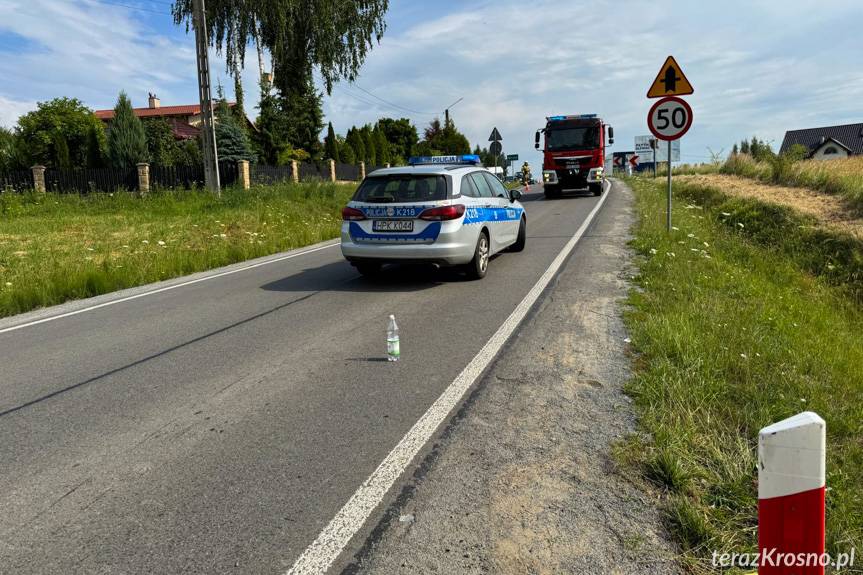 Zderzenie trzech samochodów na DK991