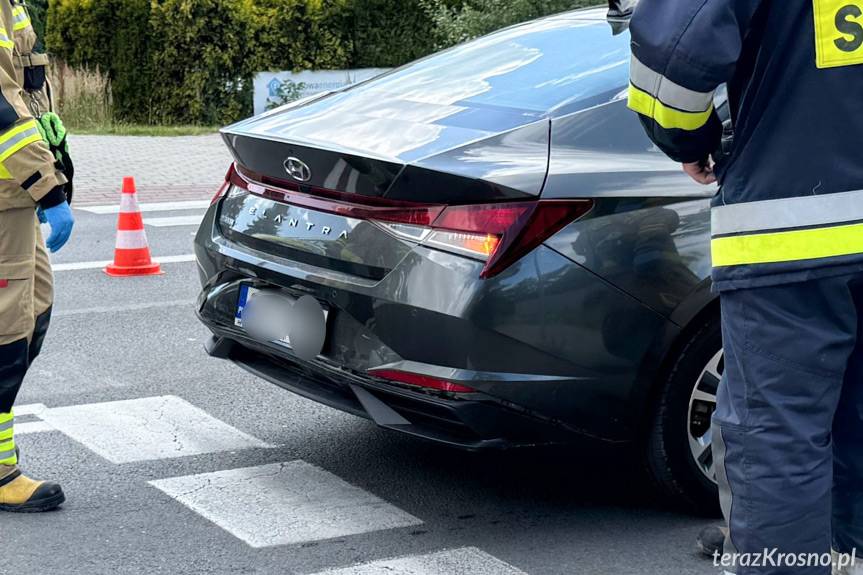 Zderzenie dwóch samochodów w Krośnie