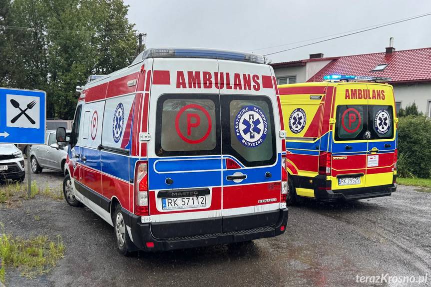 Zderzenie dwóch samochodów w Rogach