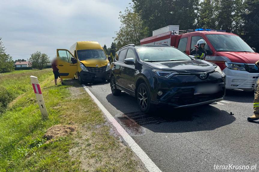 Zderzenie trzech samochodów w Ustrobnej