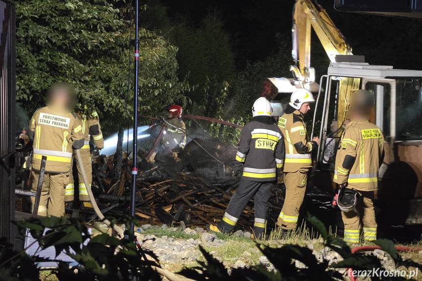 Jedlicze. Pożar drewnianej szopy