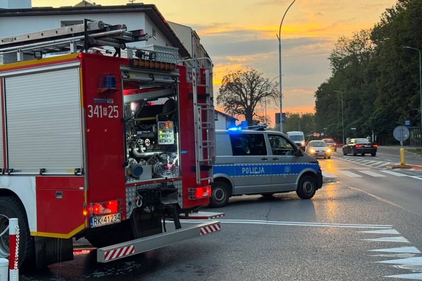 Pożar samochodu na Lewakowskiego