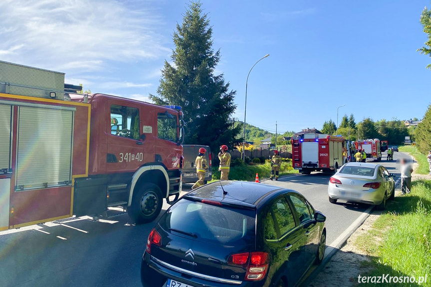 Wypadek motocyklisty w Korczynie