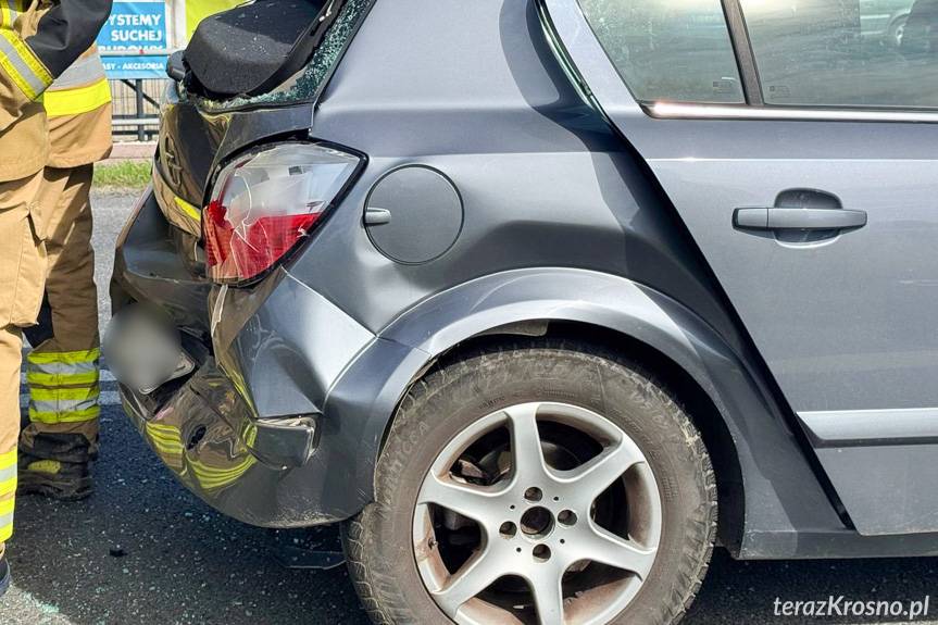 Zderzenie dwóch samochodów w Rymanowie