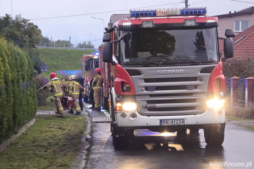 Zadymienie w budynku w Krośnie