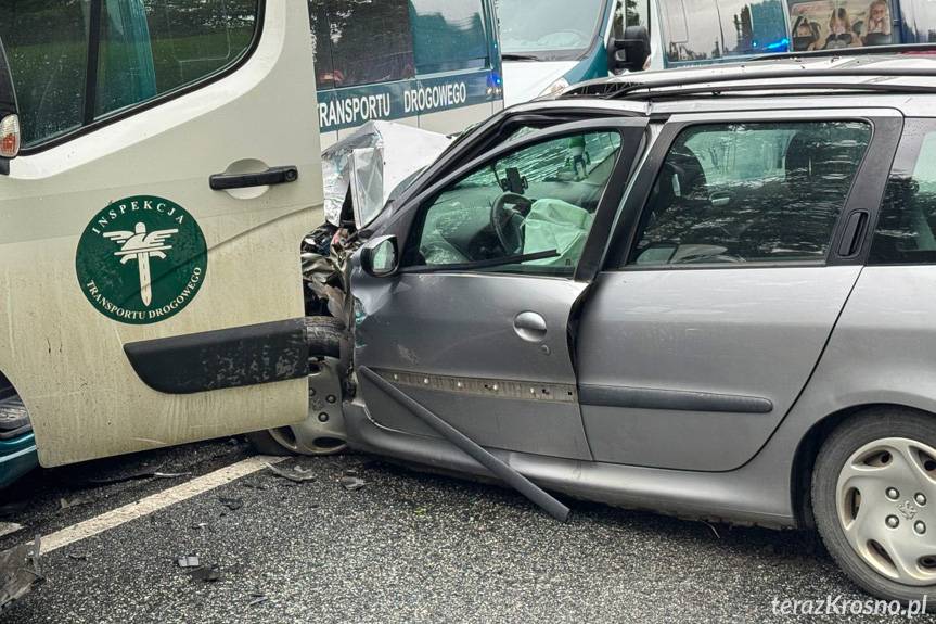 Zderzenie trzech samochodów na Bieszczadzkiej