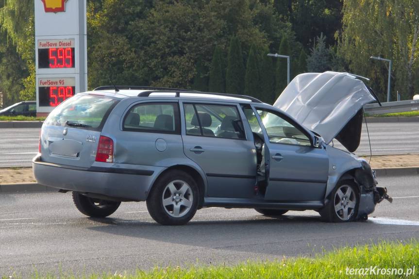 Wypadek na skrzyżowaniu w Krośnie