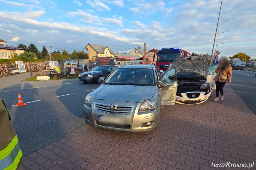 Stłuczka na al. Jana Pawła II w Krośnie