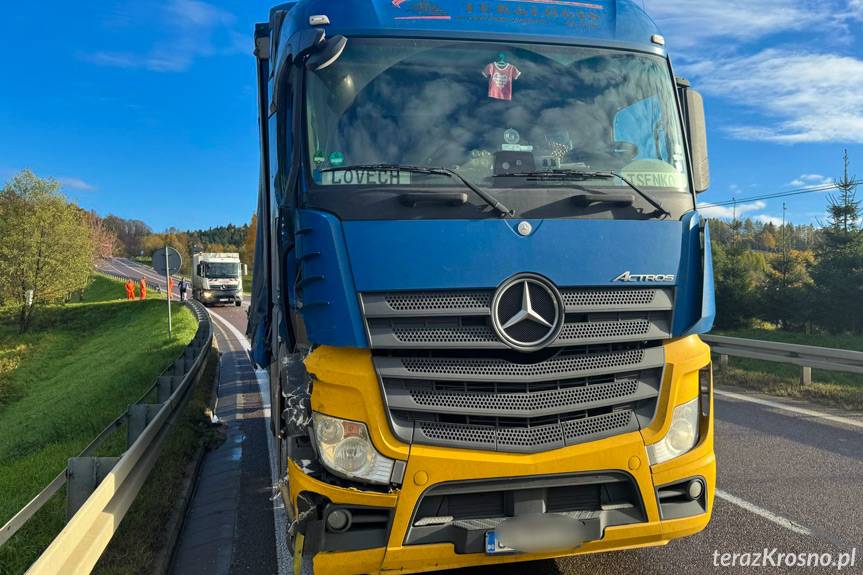 Zderzenie samochodów w Komborni