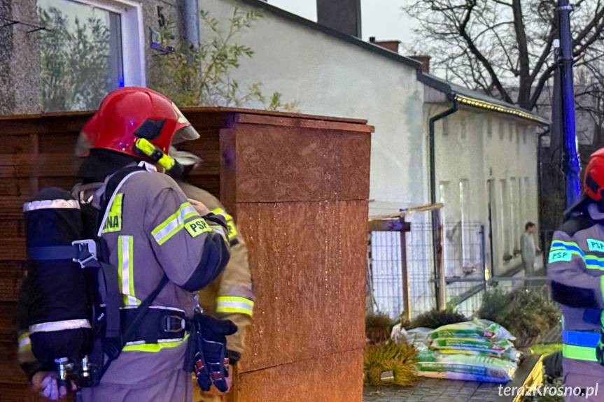 Pożar w kwiaciarni w Rymanowie