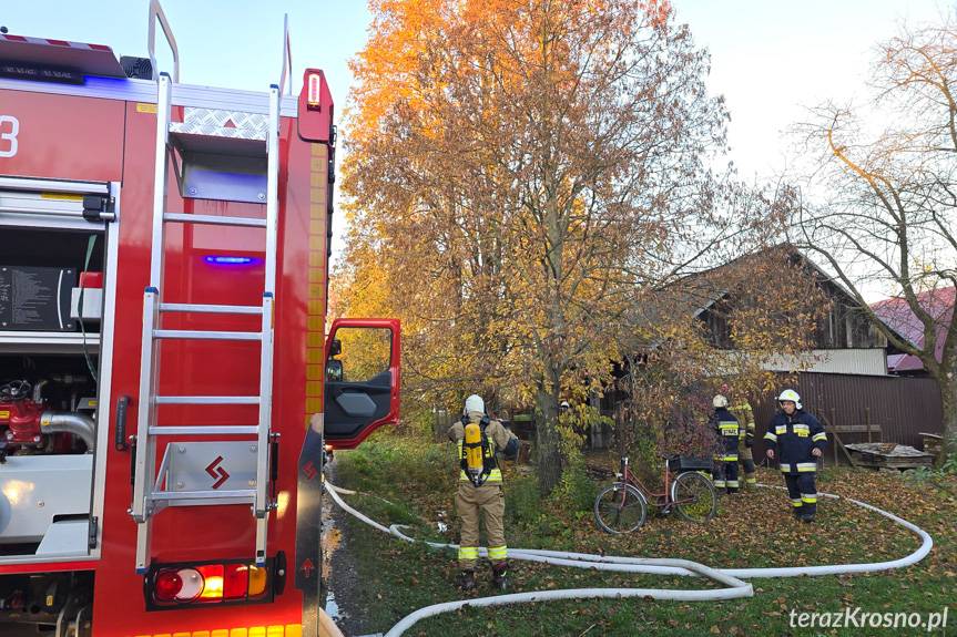 Korczyna. Pożar stodoły