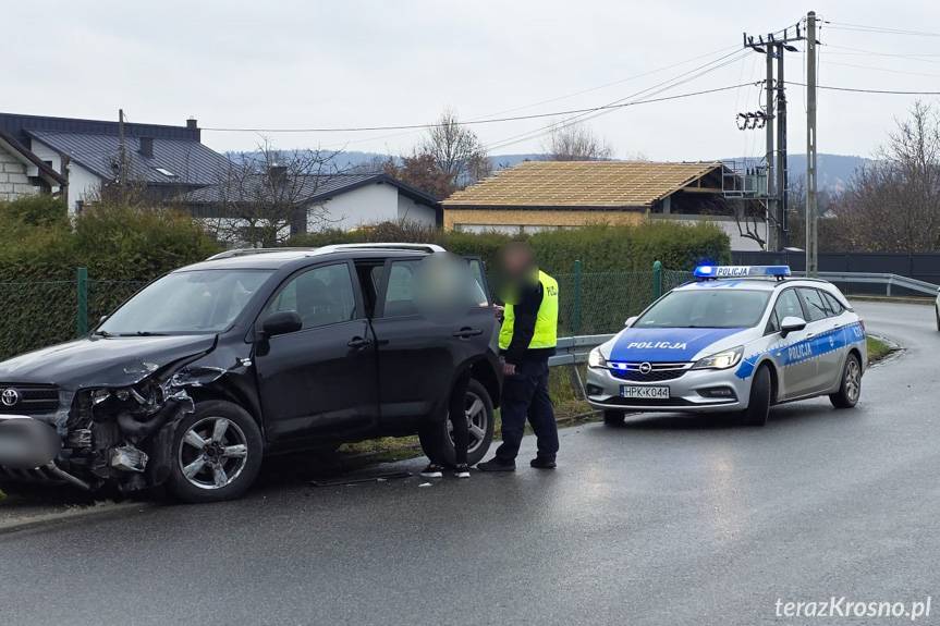 Kolizja samochodów w Chlebnej