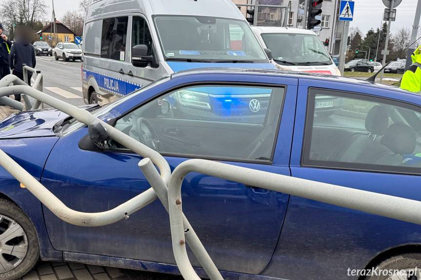 Kolizja na alei Jana Pawła II w Krośnie