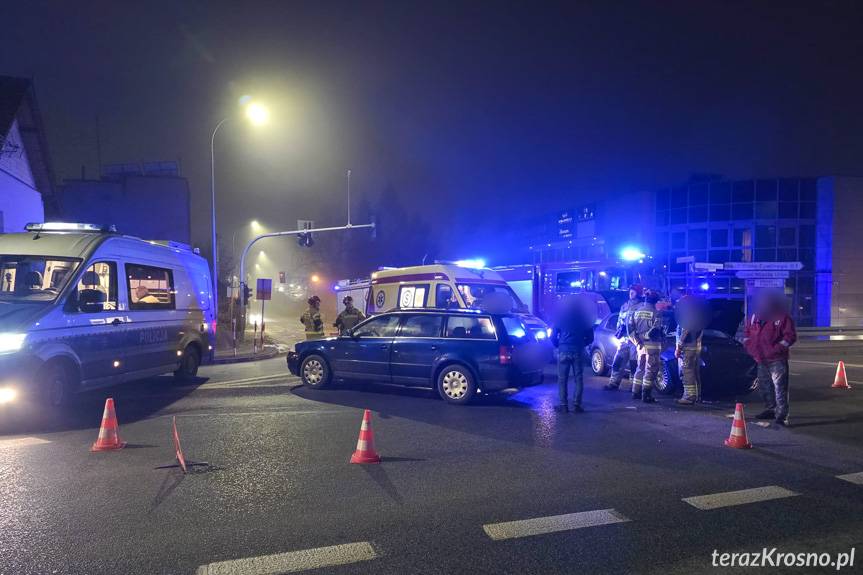 Krosno. Zderzenie dwóch samochodów