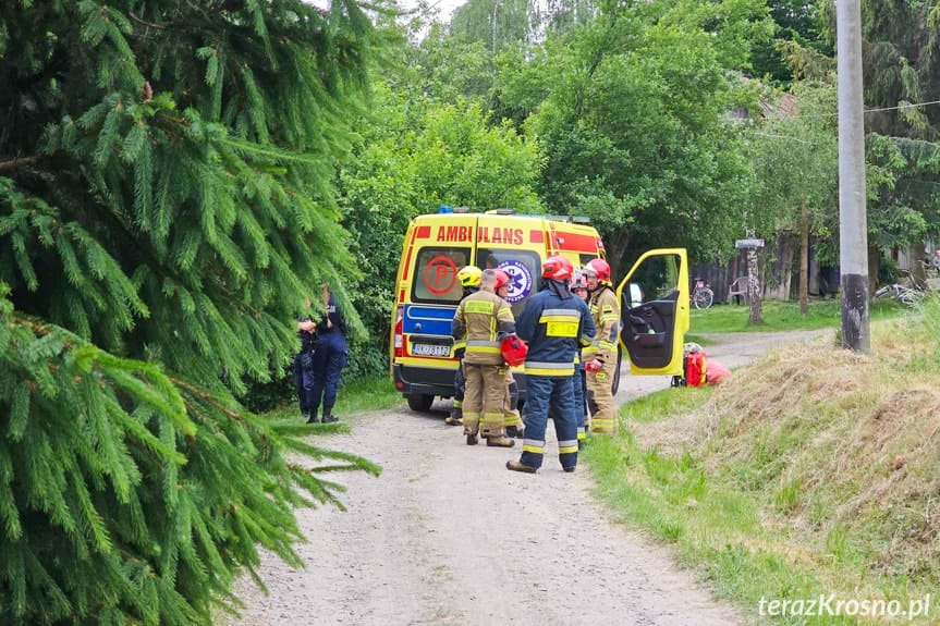 Ciężko poparzony mężczyzna w Zręcinie