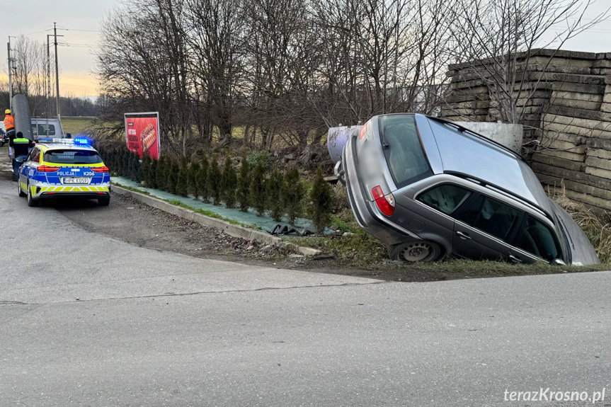 Kolizja na ul. Brzozowskiej w Krościenku Wyżnem