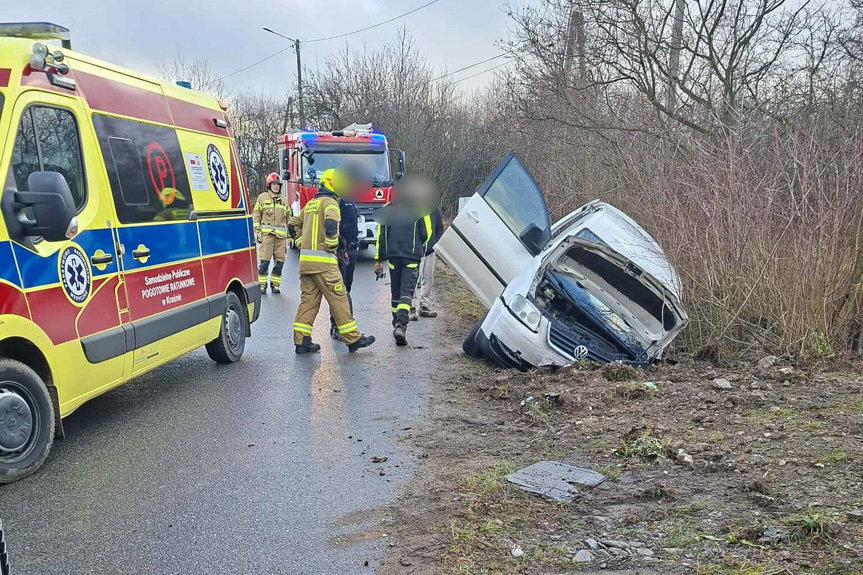 Kierujący Volkswagenem uderzył w przepust