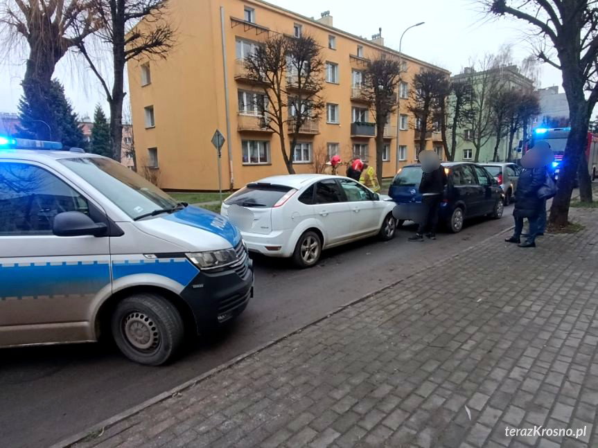 Krosno. Zderzenie trzech samochodów
