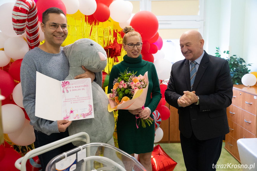 Alicja - pierwsze dziecko urodzone w 2026 roku w krośnieńskim szpitalu!