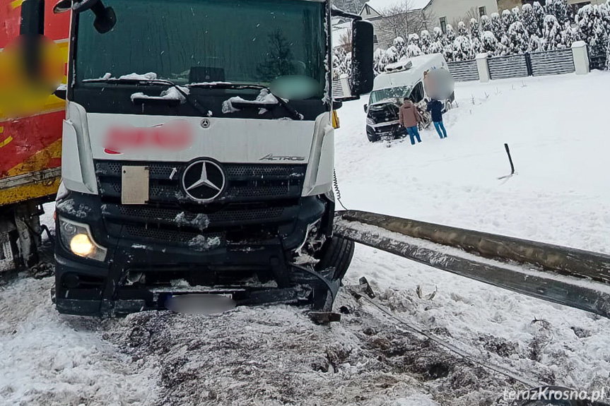 Zdarzenie drogowe na DK28 w Rymanowie