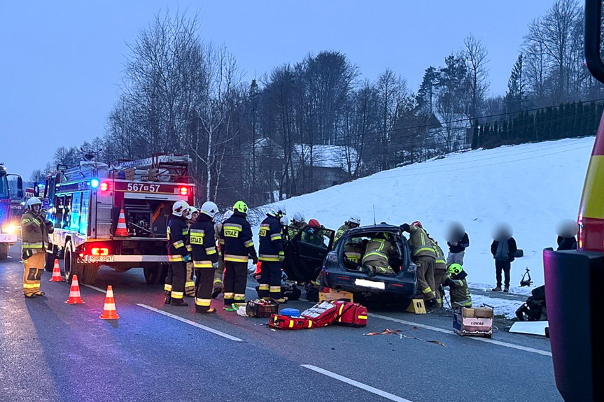 Poważny wypadek na DK19 w Baryczce